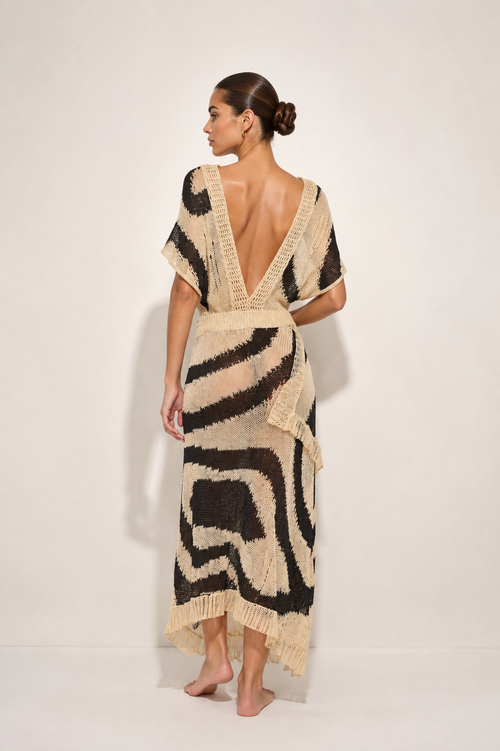 Asymmetrical Linen Knit Dress