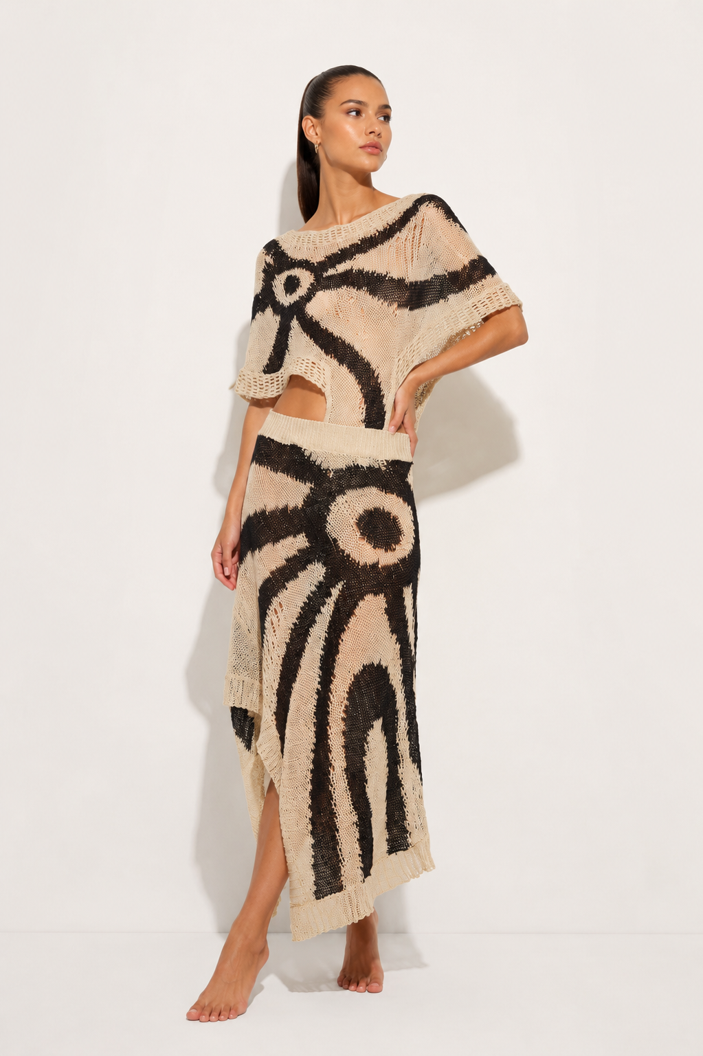 Asymmetrical Linen Knit Dress