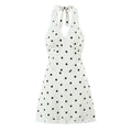 Polka dot lace-trim mini dress - back