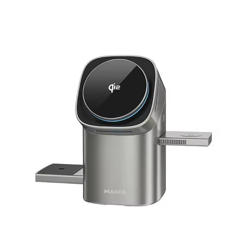 Flux aluminium wireless charging dock, space-grey design