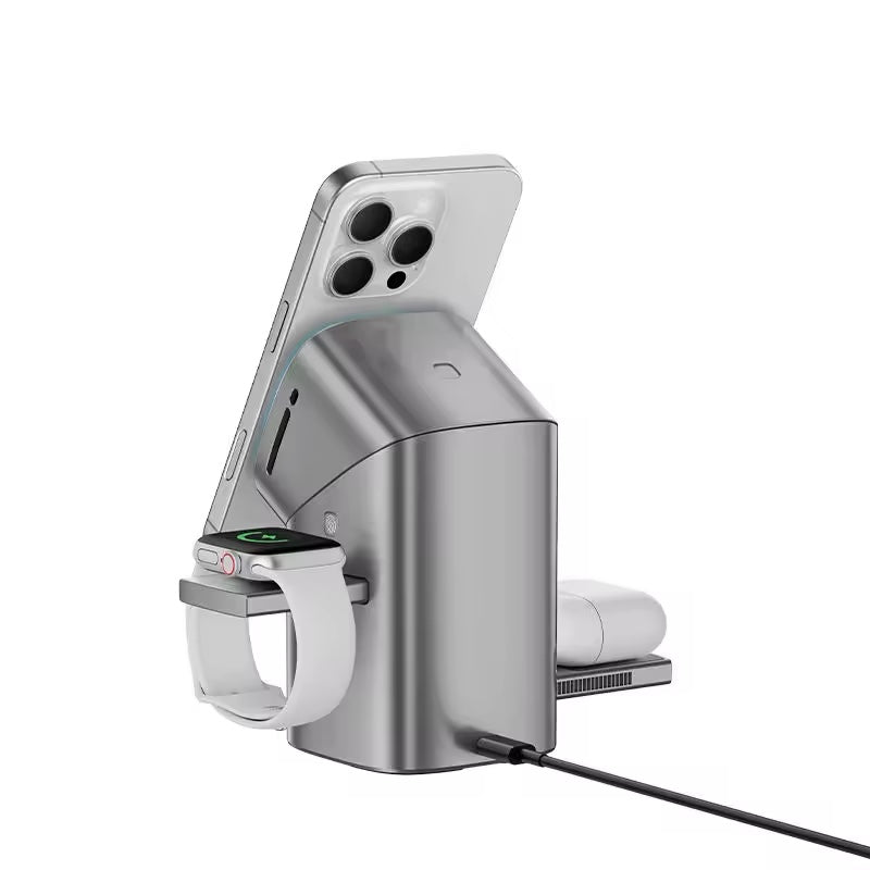 Flux 3-in-1 dock charging iPhone, Apple Watch and AirPods together